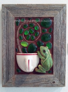 glass, art, mosaic, folk, toad, tea, DMT, green, spiral, Jezebel, Gallery, Madrid, NM