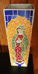 Virgin De Guadalupe, mosaic, glass, art, vase, Virgin Mary